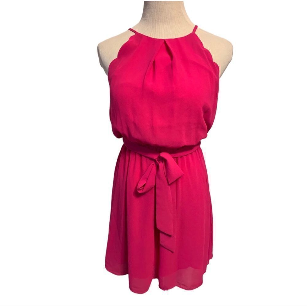 NEW! ee:some Hot Pink Scalloped Sundress Sz S
